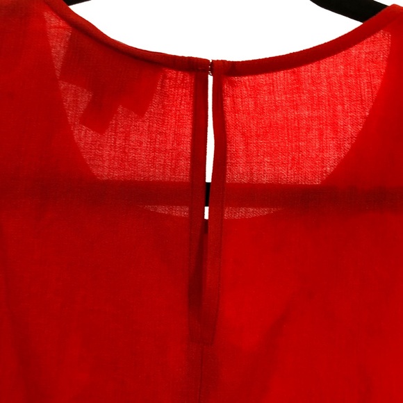 Greylin size XS red faux wrap sleeveless top shirt - Picture 5 of 6